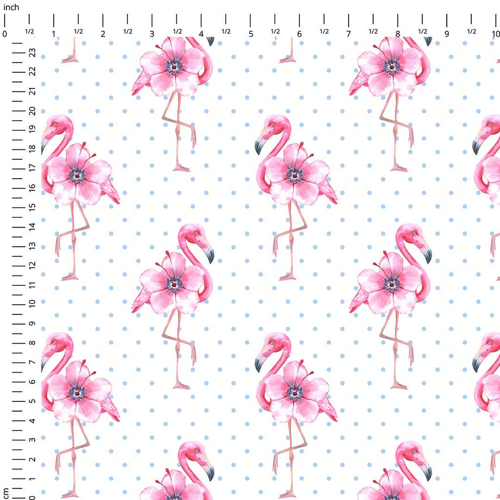 Spotty Flamingos Fabric