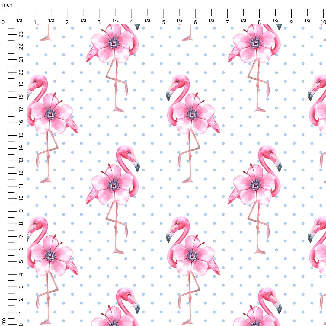 Spotty Flamingos Fabric
