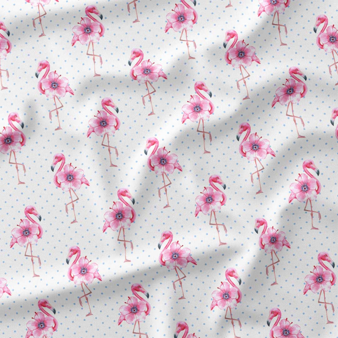 Spotty Flamingos Fabric