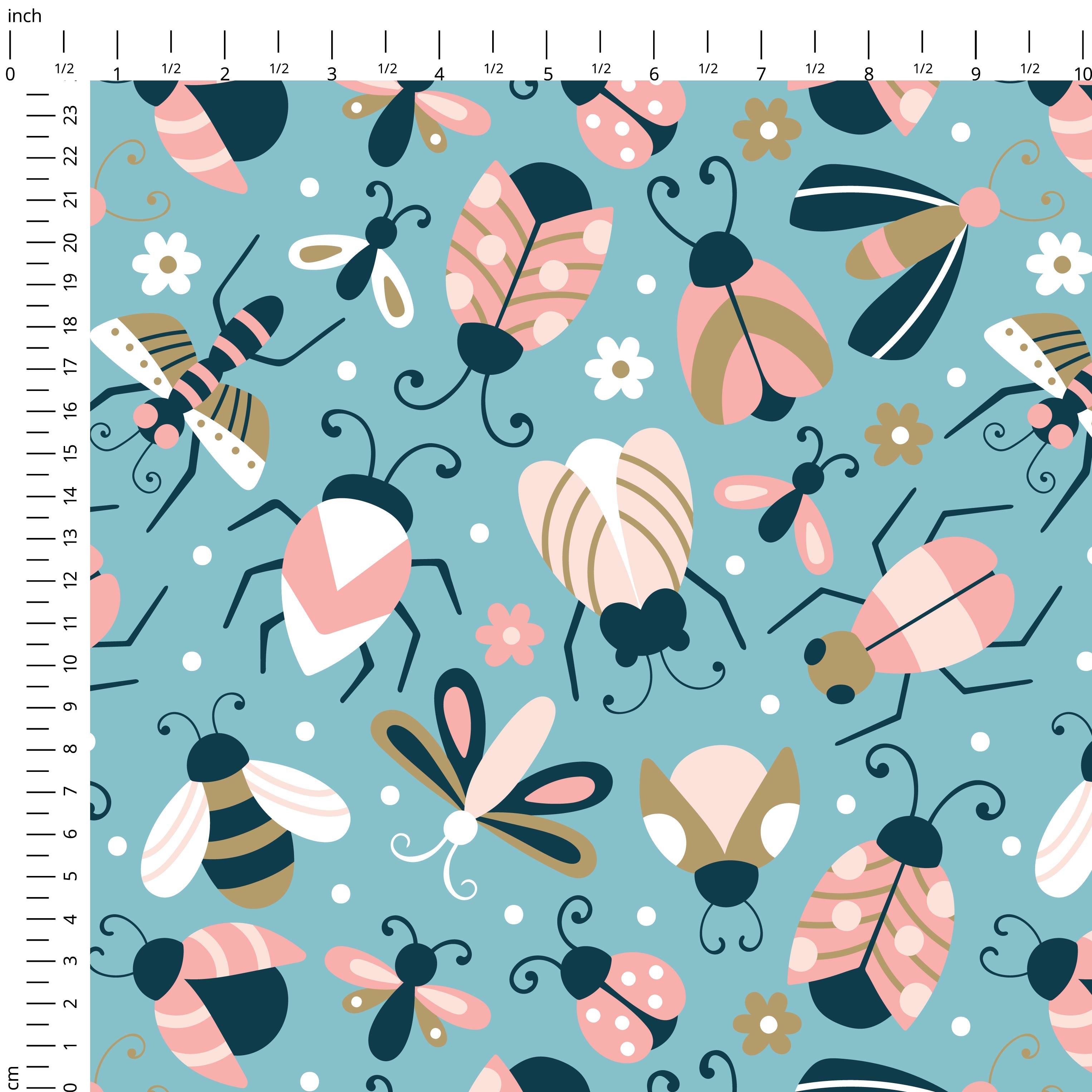 Spring Bugs Fabric