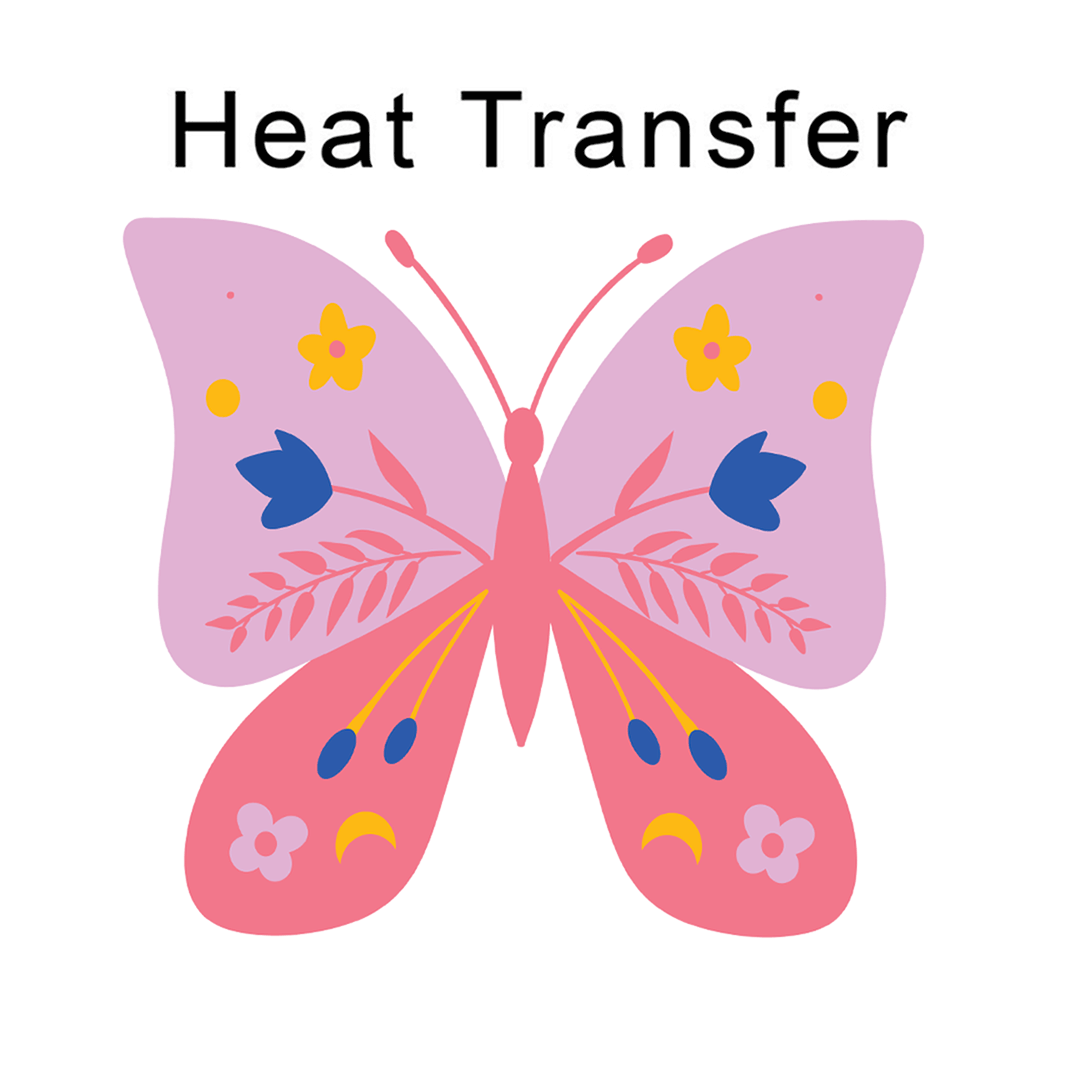 Spring Butterfly Iron on Fabric Heat Transfer DTF-117