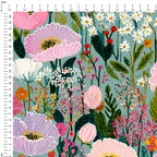 Spring Floral Mint Fabric
