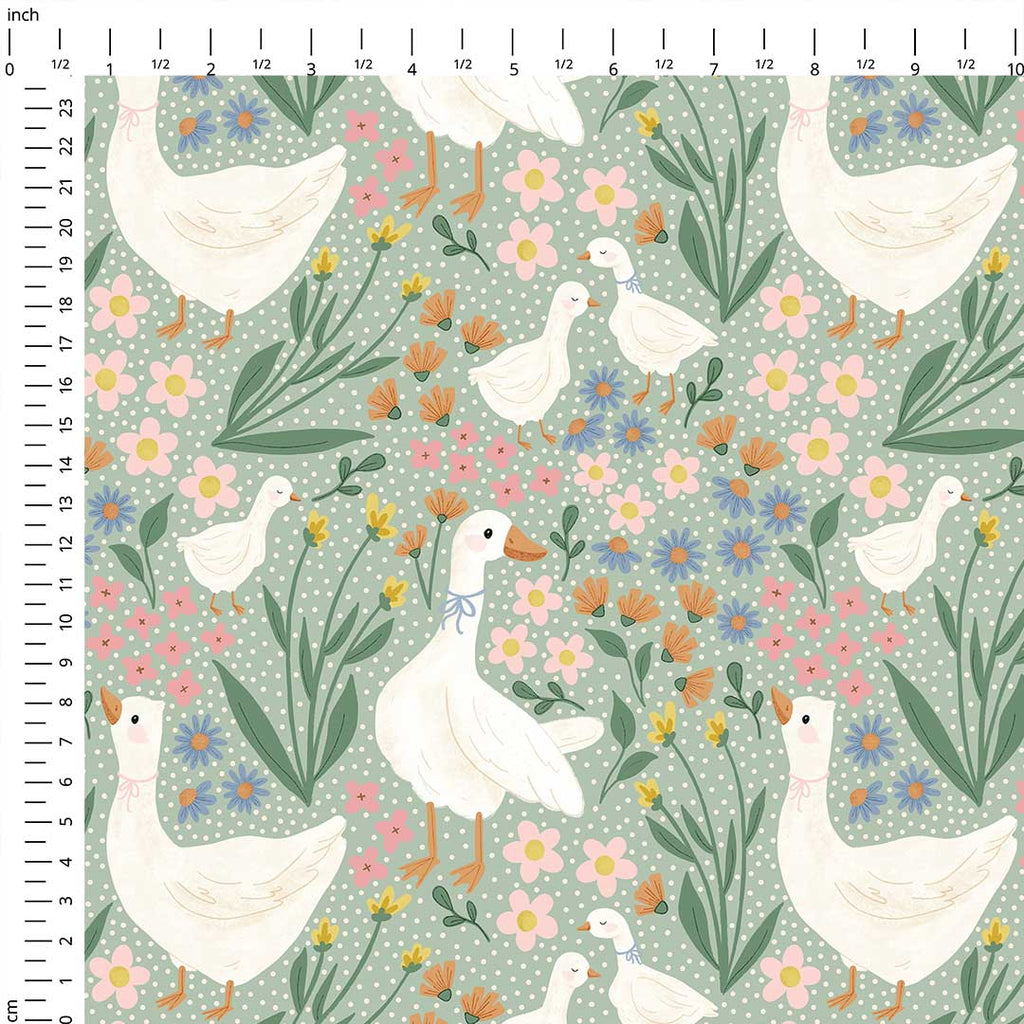 Spring Geese Fabric