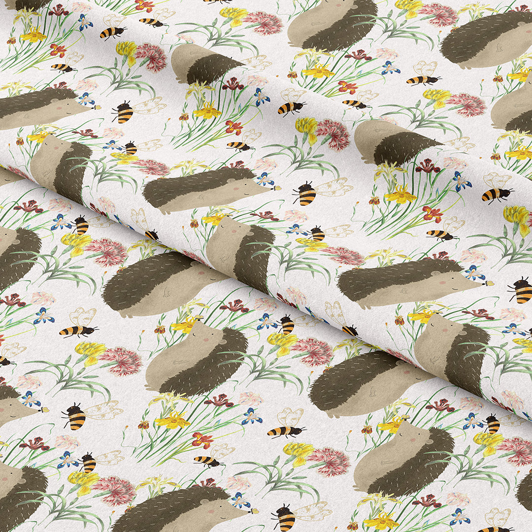 Spring Hedgehog Fabric