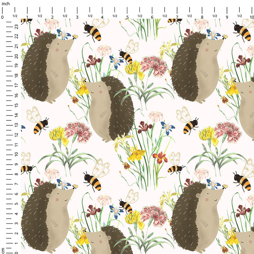 Spring Hedgehog Fabric