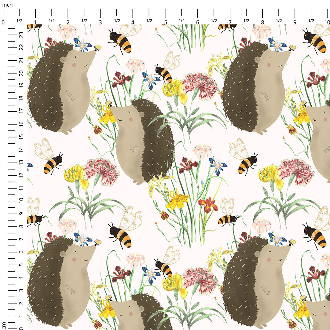 Spring Hedgehog Fabric