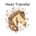 Spring Horse Iron on Fabric Heat Transfer DTF-170