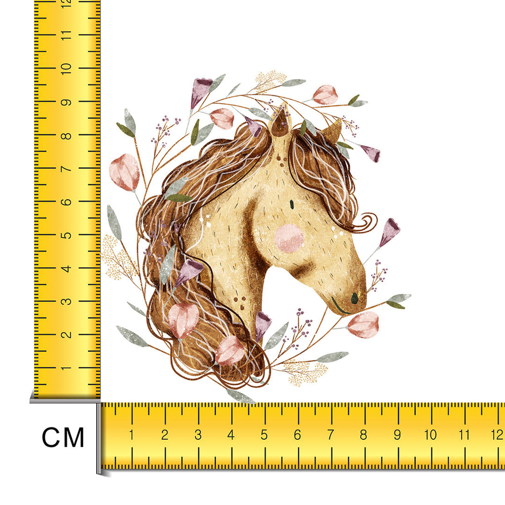 Spring Horse Iron on Fabric Heat Transfer DTF-170
