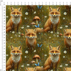 Spring Meadow Fox Fabric
