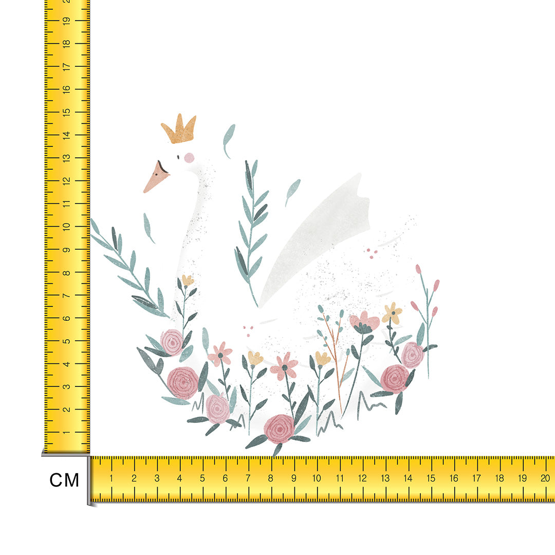 Spring Swan Iron on Fabric Heat Transfer DTF-174