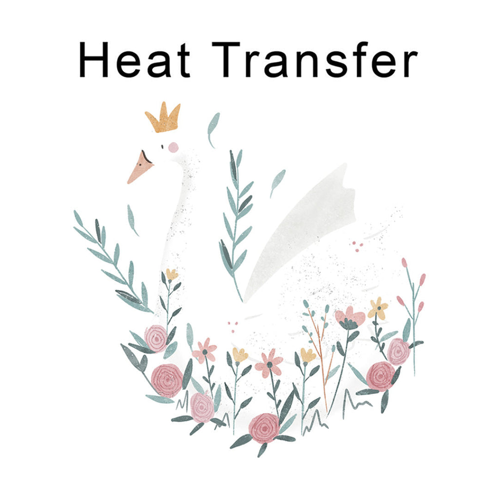 Spring Swan Iron on Fabric Heat Transfer DTF-174
