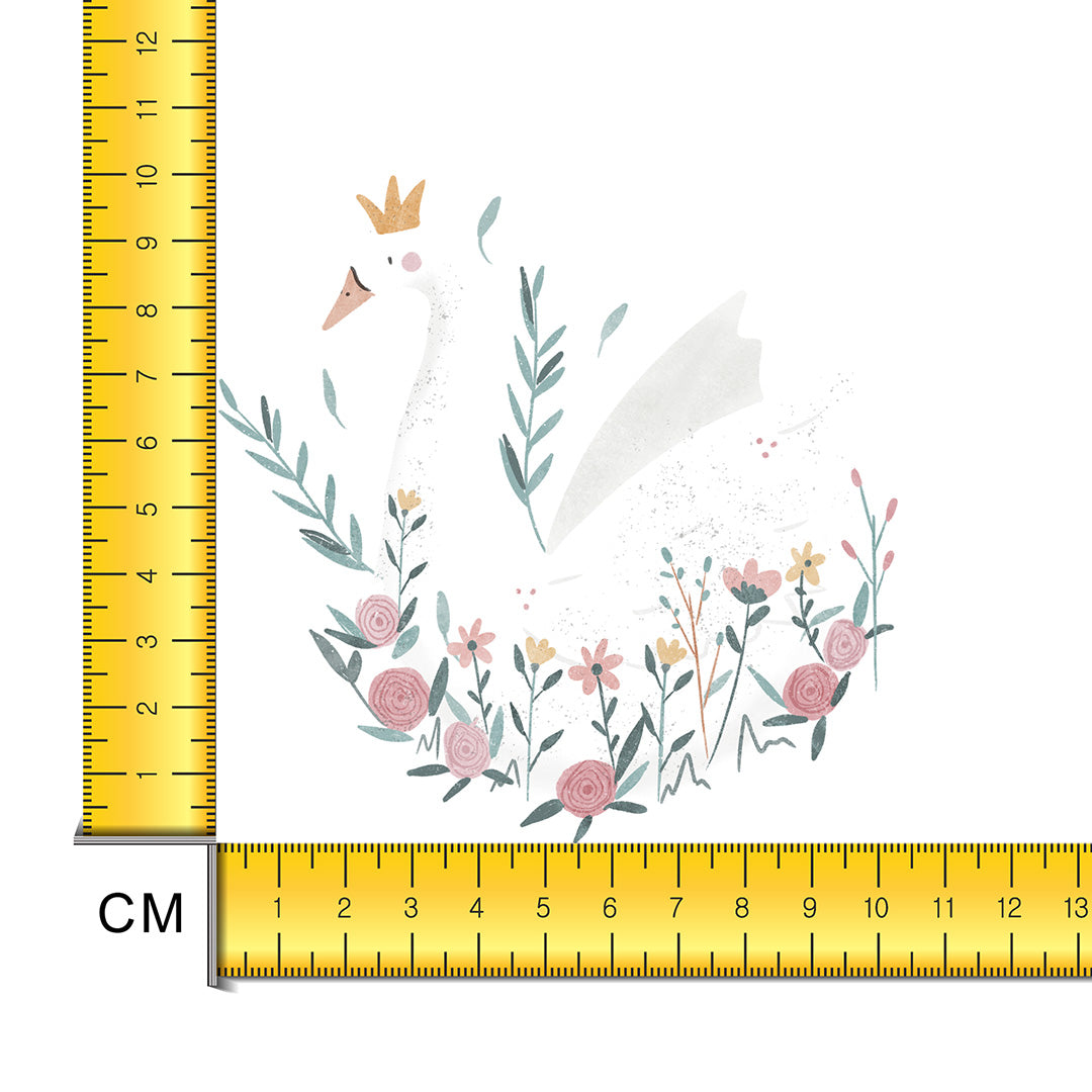 Spring Swan Iron on Fabric Heat Transfer DTF-174