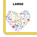 Watercolour Spring Heart Iron on Fabric Heat Transfer DTF-100