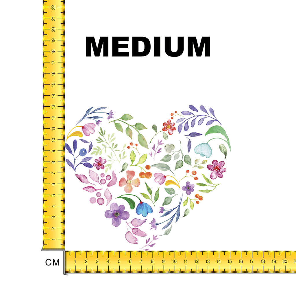 Watercolour Spring Heart Iron on Fabric Heat Transfer DTF-100