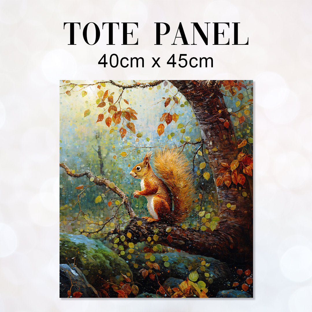 TOTE Squirrel Fabric Bag Panel