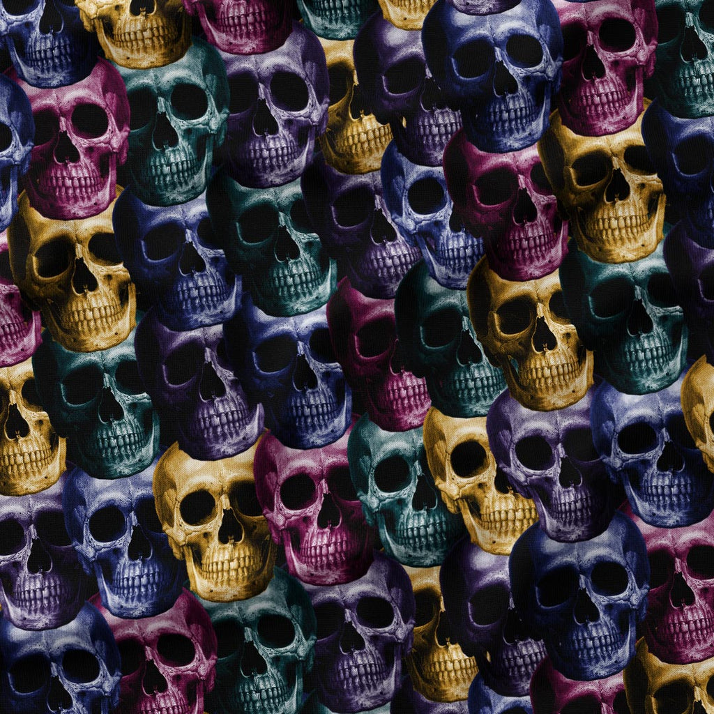 Stacked Skulls Fabric
