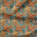 Starfish Sequins Embroidery Fabric