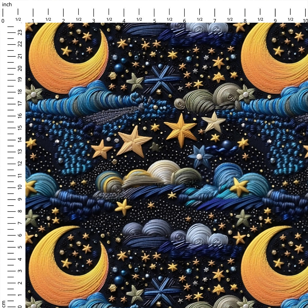 Starry Sky Embroidery Fabric