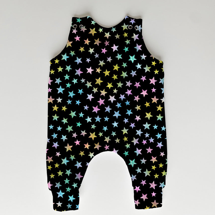 Stars On Black Fabric
