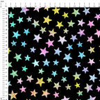 Stars On Black Fabric