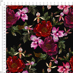 Stitched Floral Fabric