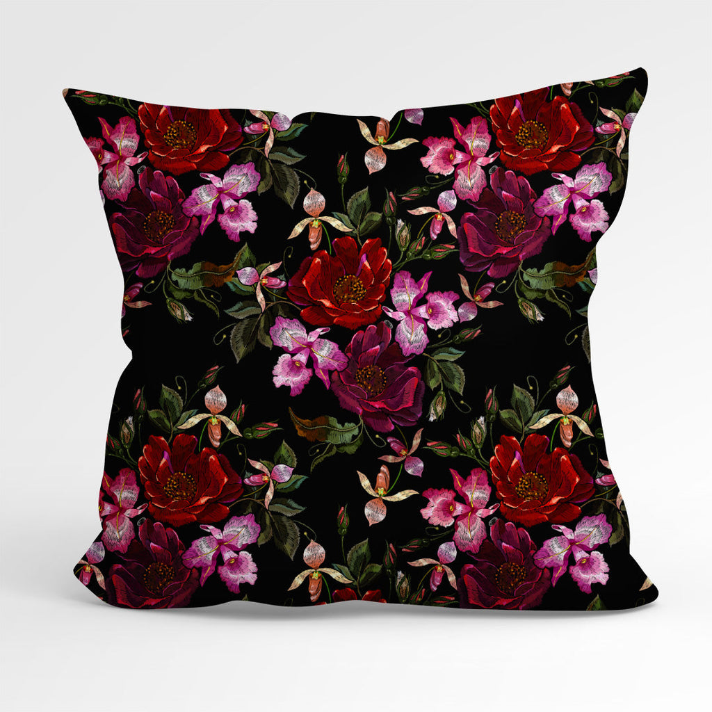 Stitched Floral Fabric