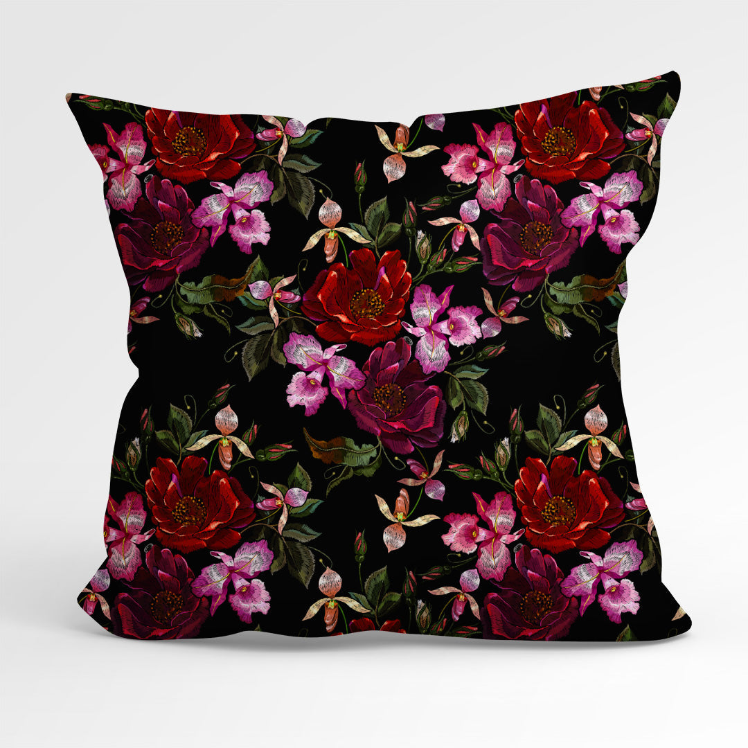 Stitched Floral Fabric