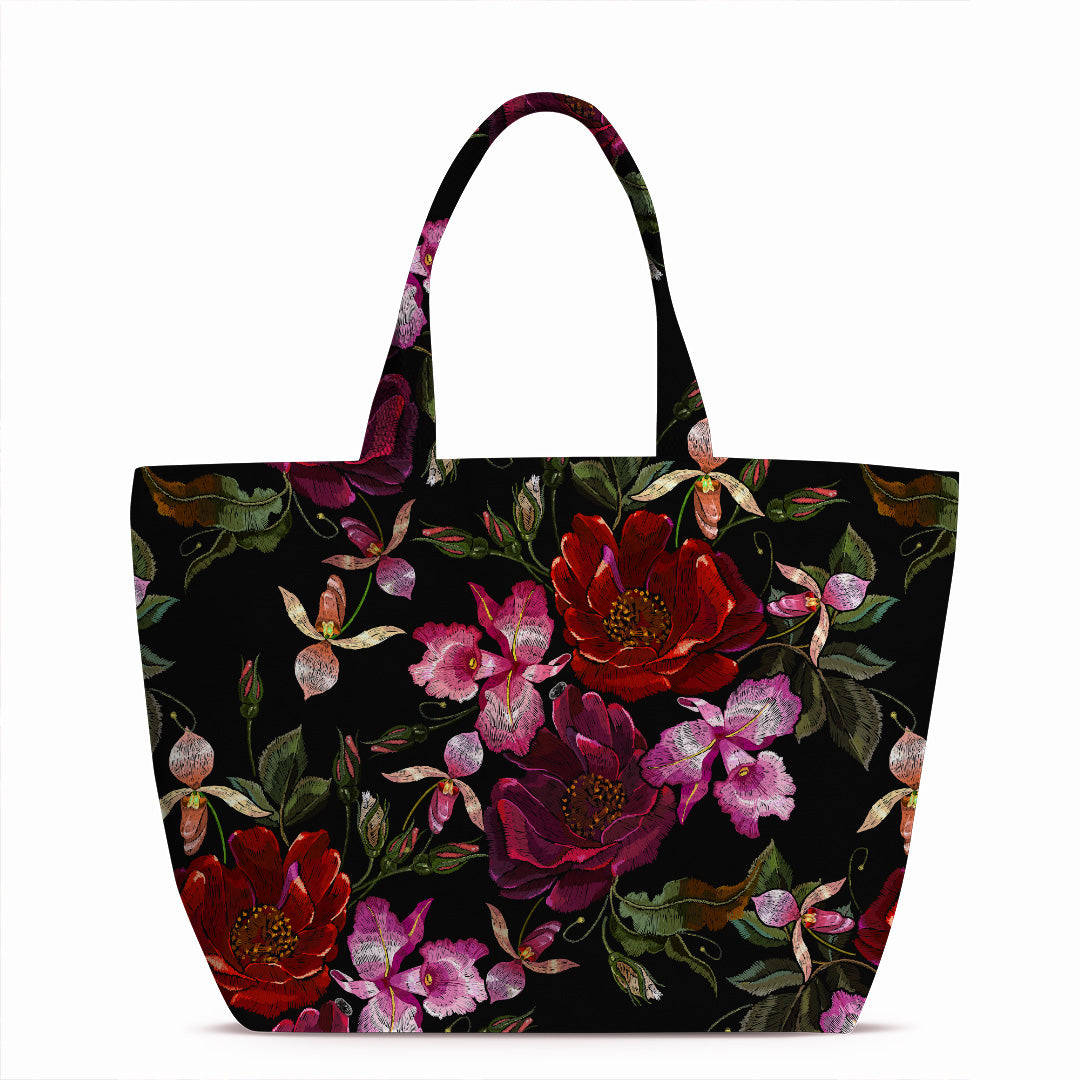 Stitched Floral Fabric