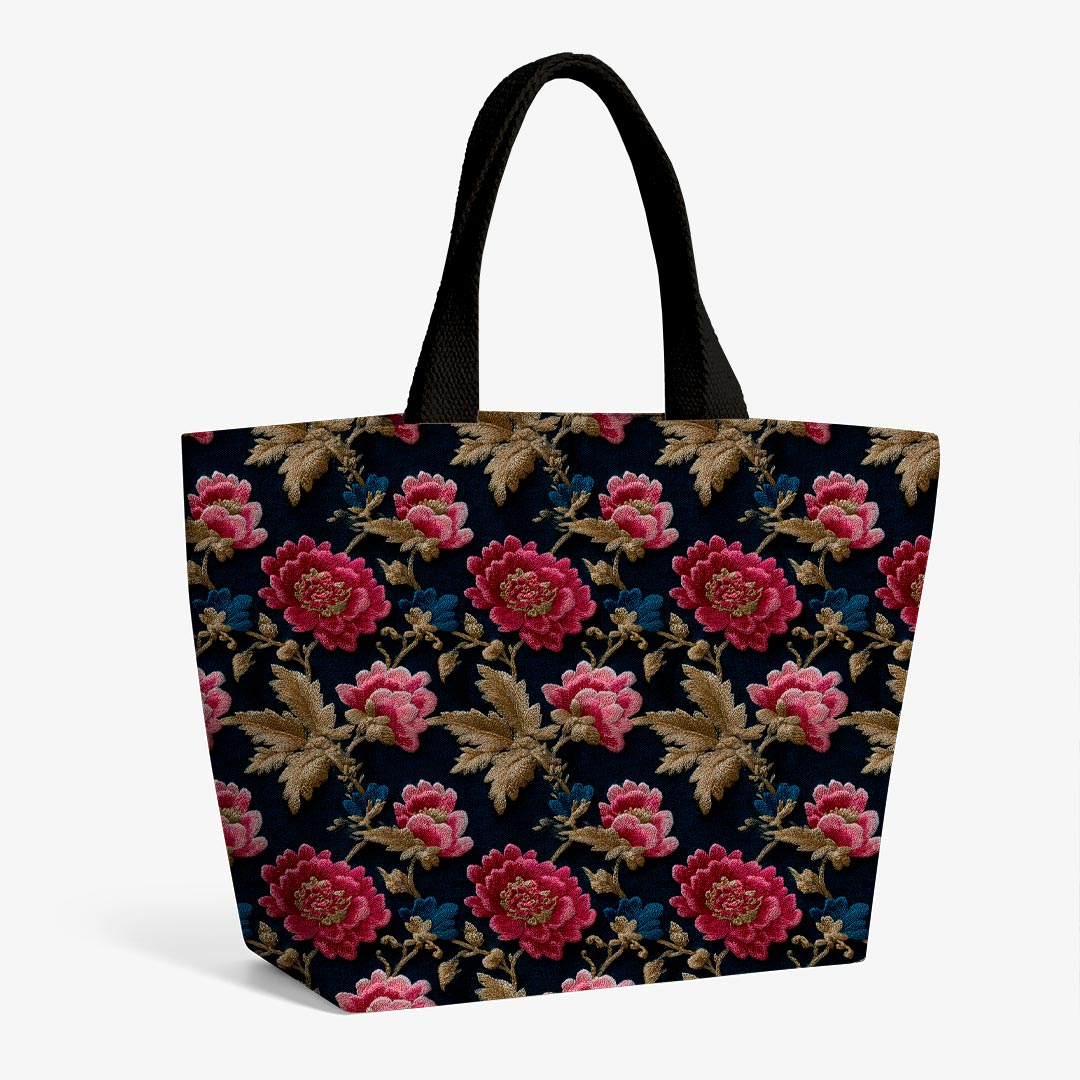 Stitched Flowers Fabric