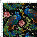 Stitched Peacock Fabric