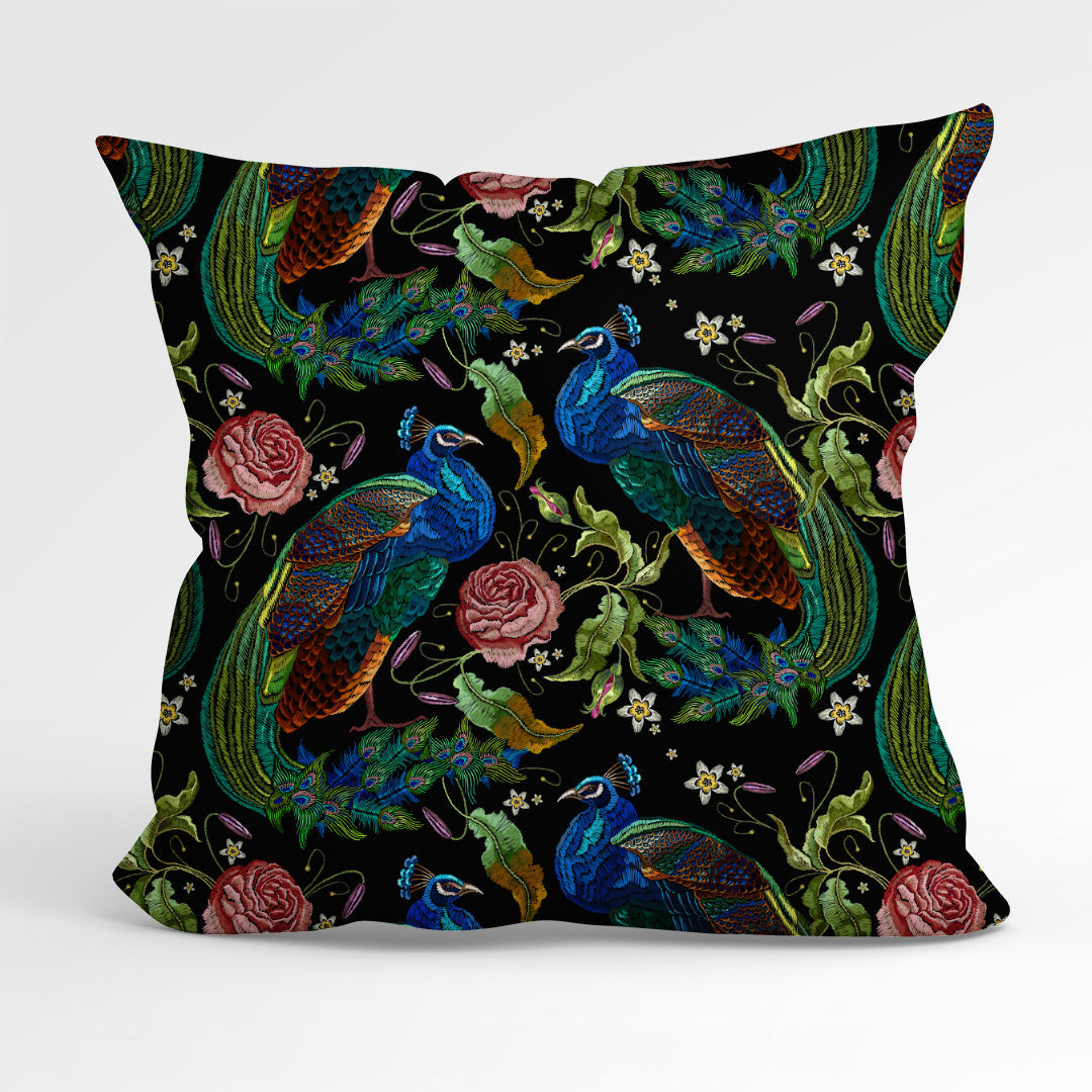 Stitched Peacock Fabric