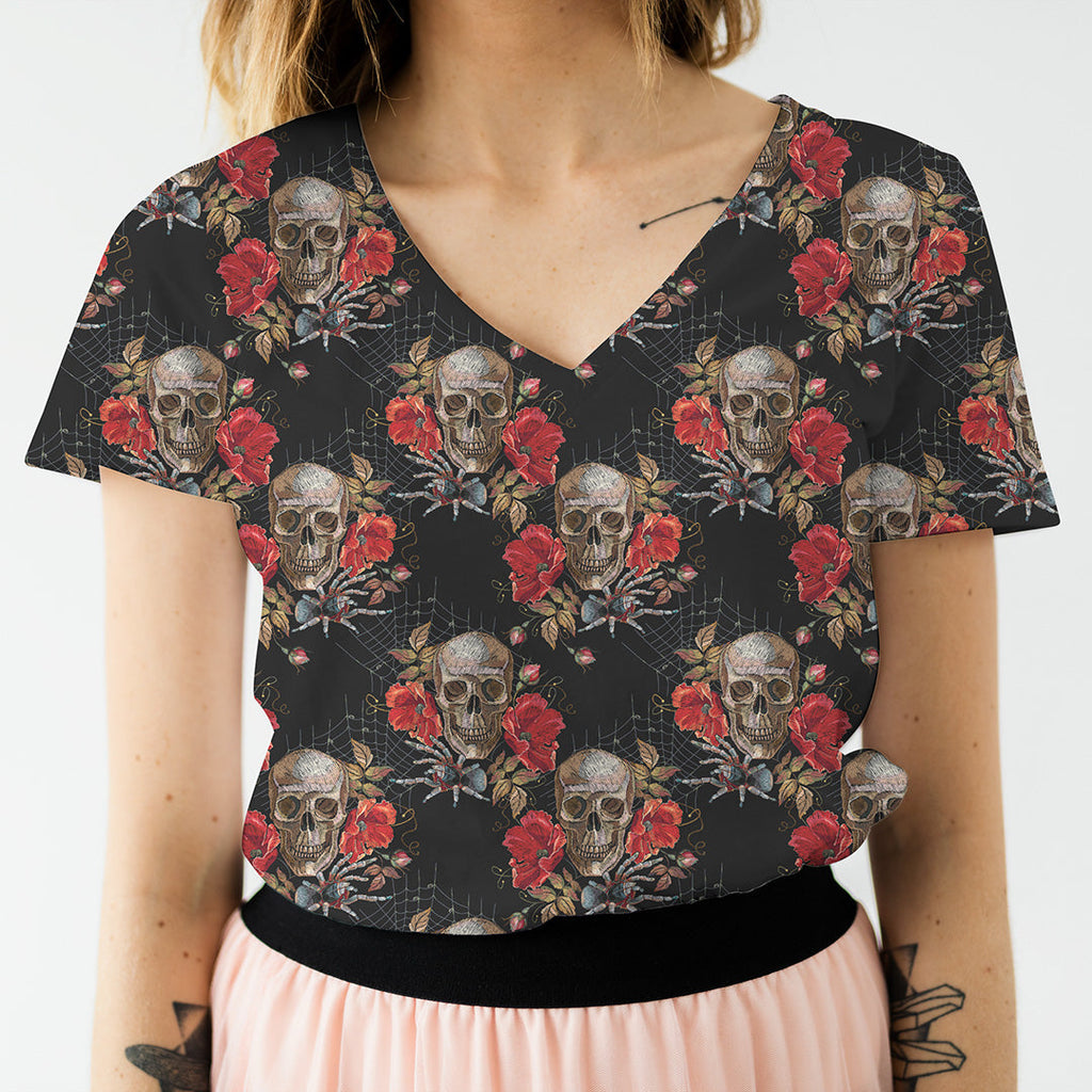 Stitched Skulls Fabric