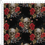 Stitched Skulls Fabric