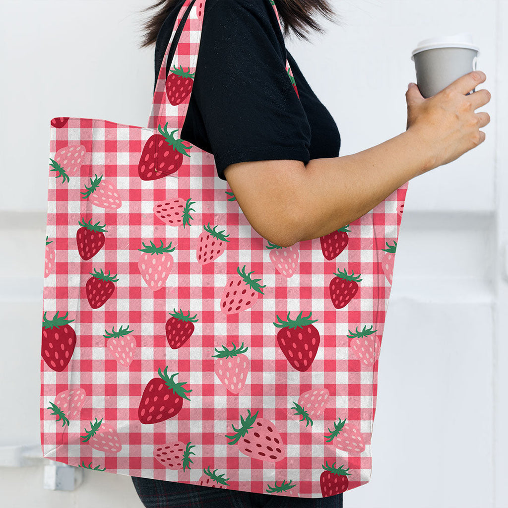 Strawberry Checks Fabric