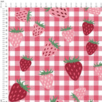 Strawberry Checks Fabric