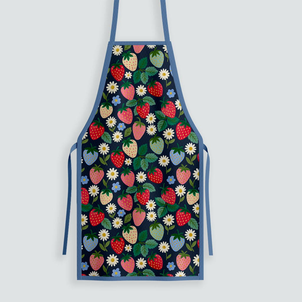 Strawberry Delight Navy Fabric