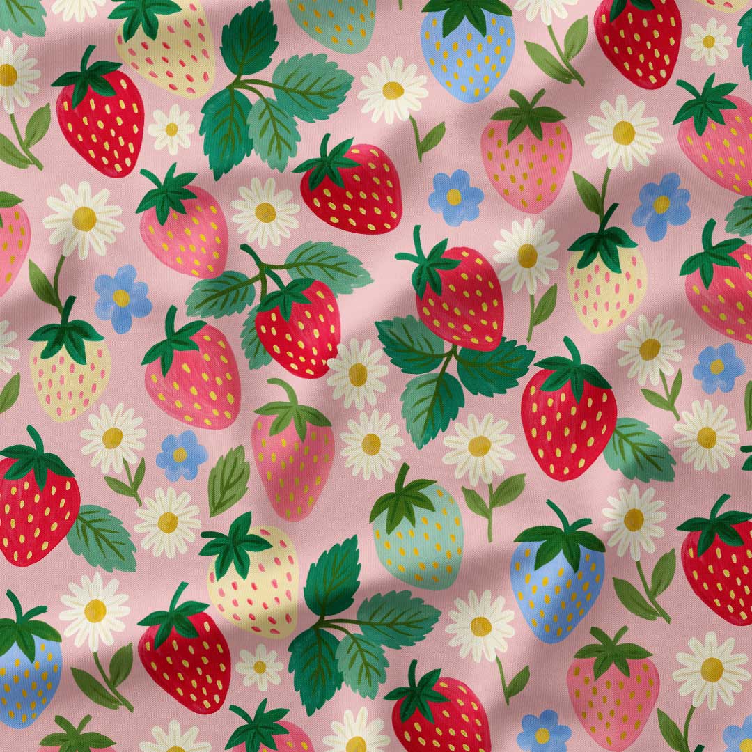 Strawberry Delight Pink Fabric