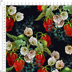 Stitched Strawberry Fabric