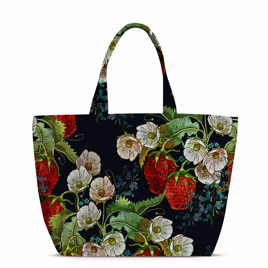 Stitched Strawberry Fabric