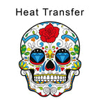 Sugar Skull Iron on Fabric Heat Transfer DTF-71