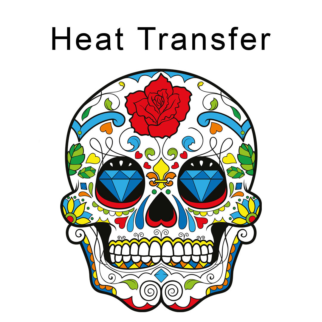 Sugar Skull Iron on Fabric Heat Transfer DTF-71
