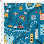 Summer Adventure Blue Fabric