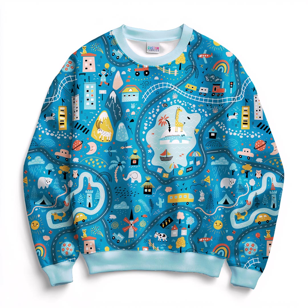 Summer Adventure Blue Fabric