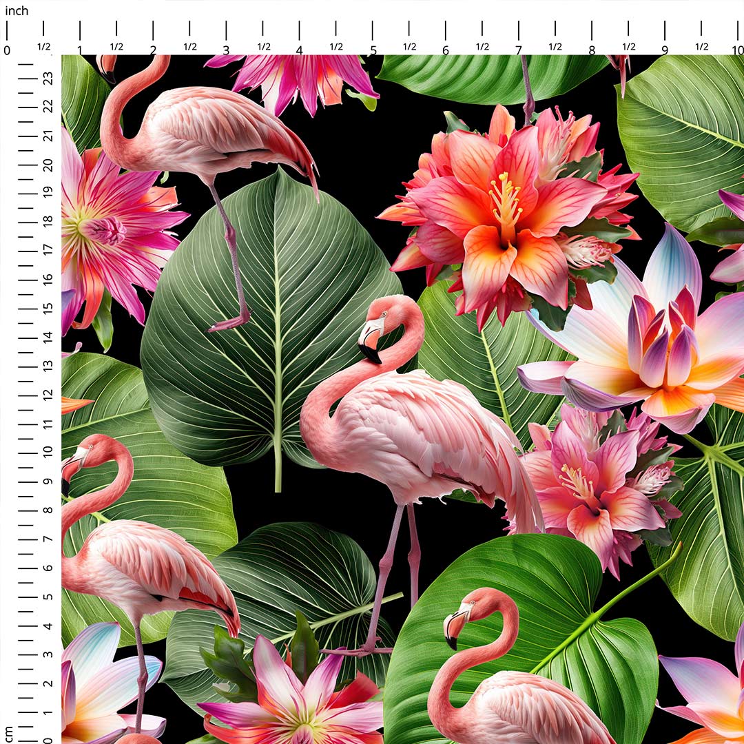 Summer Flamingos Fabric