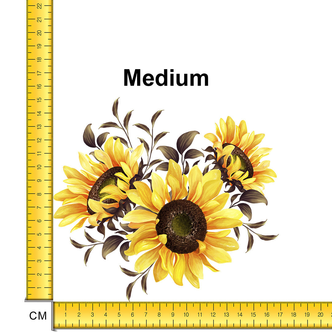 Sunflower Bouquet Iron on fabric heat transfer DTF-29