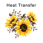 Sunflower Bouquet Iron on fabric heat transfer DTF-29