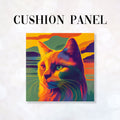 CUSHION Fabric Panel Sunset Cat