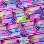 Sunset Pineapple Stripes Fabric
