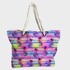 Sunset Pineapple Stripes Fabric