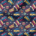 Supercats Wow Navy Fabric